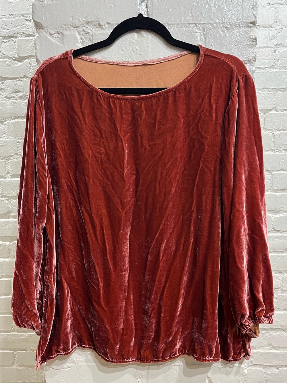 Velvet Long-Sleeve Top